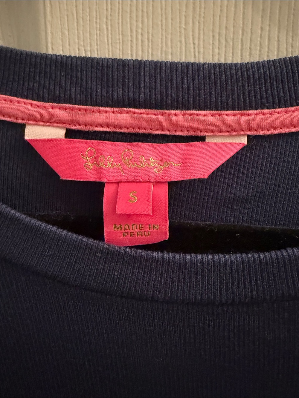 Lilly Pulitzer Basic Long Sleeve Tee Shirt Navy - Picture 3 of 6